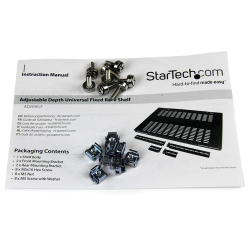 1U SERVER RACK SHELF UNIVERSAL ADJUSTABLE VENTED RACK MOUNT SHELF