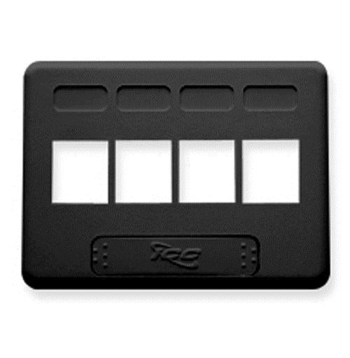 FACEPLATE- FURNITURE- NEMA- 4-PORT BLACK