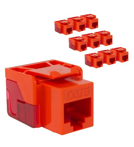 MODULE, CAT 6, EZ, 10 PK, ORANGE