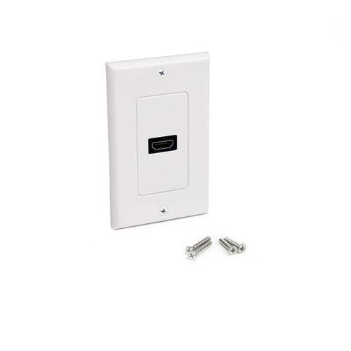 HDMIPLATE SINGLE OUTLET FEMALE HDMI WALL PLATE WHITE