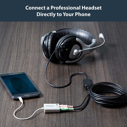 HEADPHONE MICROPHONE SPLITTER WHITE - 4 PIN TO 2X 3 PIN 3.5MM