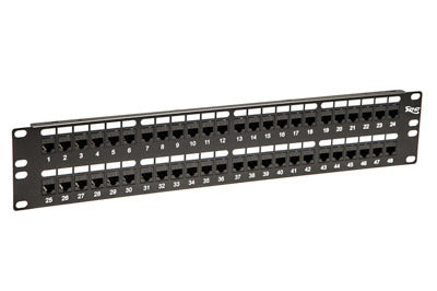 PATCH PANEL-CAT 5e- FEED-THRU 48-P-2RMS