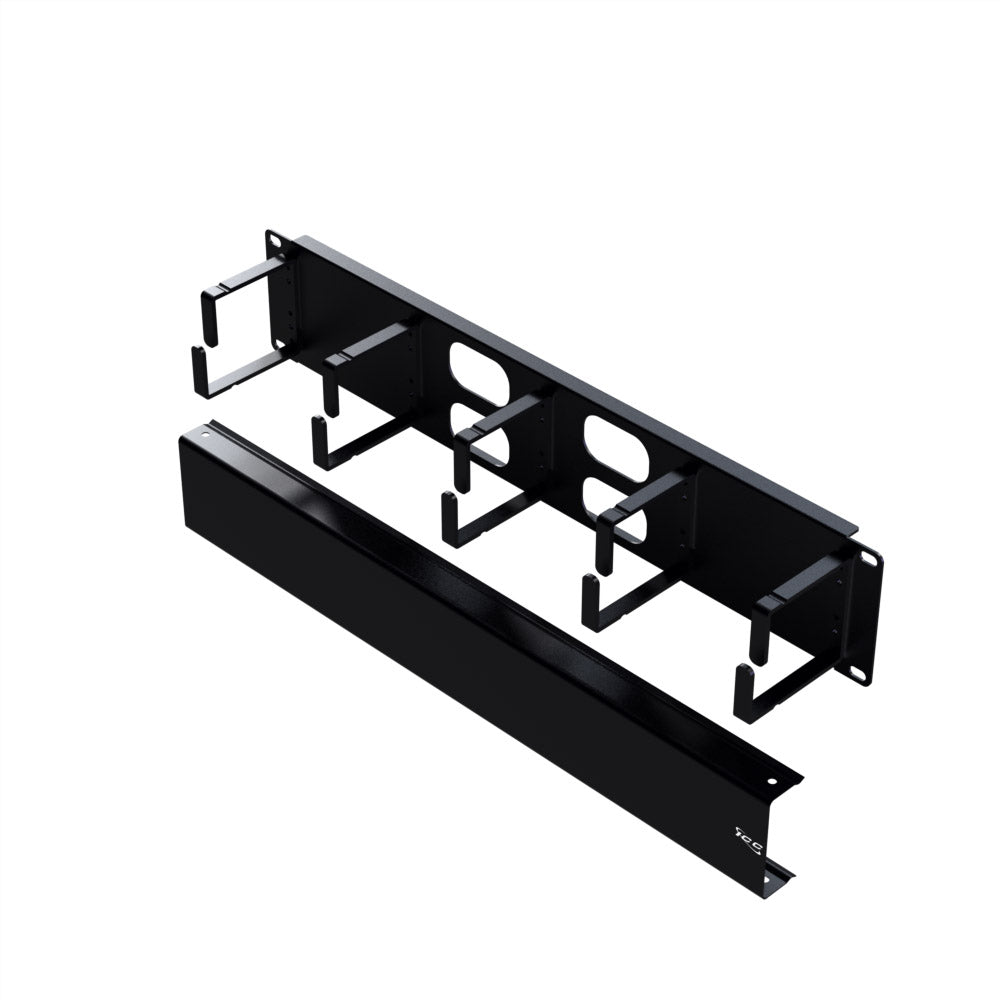 PANEL CABLE MGMT METAL RING AND COVER 2U