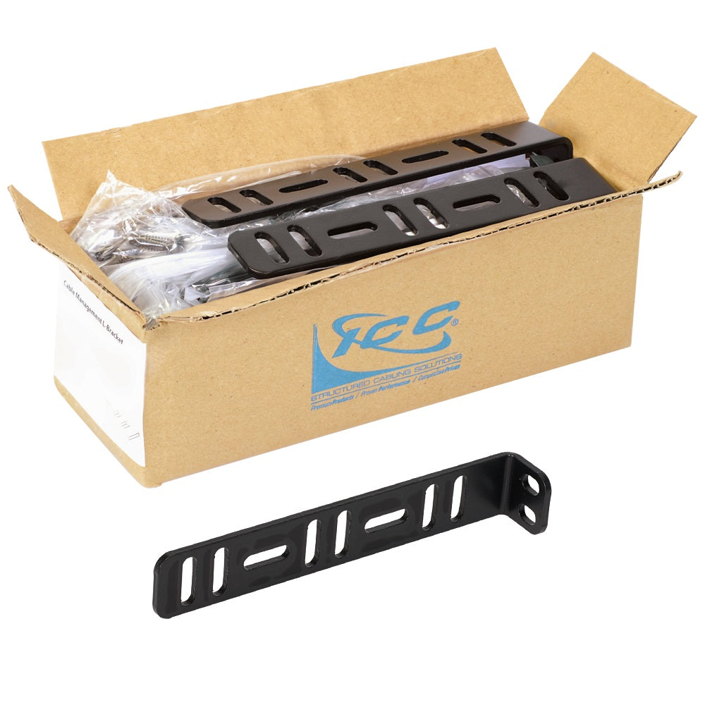 PANEL- CABLE MGMT- L BRACKET- BK 25 PK