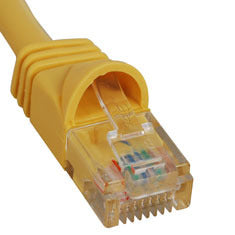 PATCH CORD- CAT 6- MOLDED BOOT- 14' YL