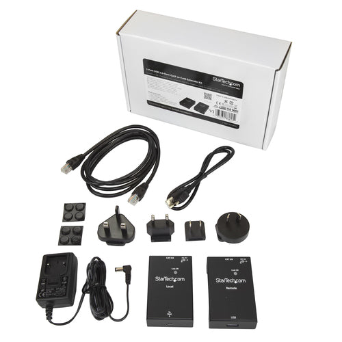 1 PORT USB 2.0 EXTENDER HUB USB-A OVER CAT5/6 ETHERNET RJ45