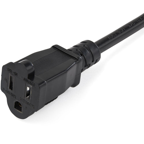 3FT POWER EXTENSION CORD NEMA 5-15P TO 2X 5-15R PIGGYBACK CABLE