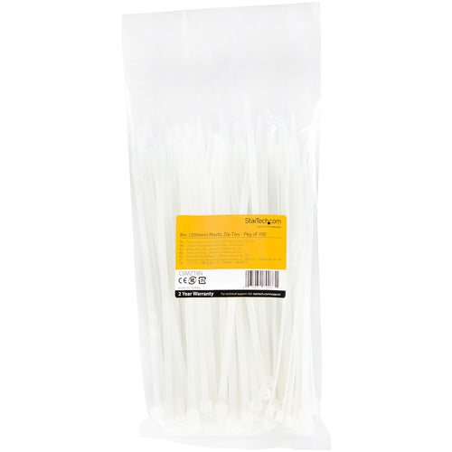 100PK PLASTIC CABLE TIES NYLON SELF LOCKING WIRE ZIP TIES - 8 INCH