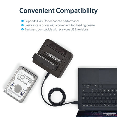 SATA HARD DRIVE DOCKING STATION 2.5 3.5 HDD SSD USB 3.1 DOCK