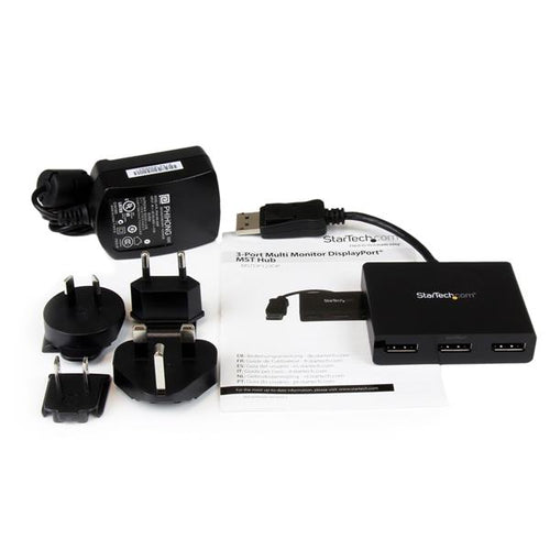 DP TO DP MULTI MONITOR ADAPTER 3 PORT DISPLAYPORT SPLITTER MST HUB
