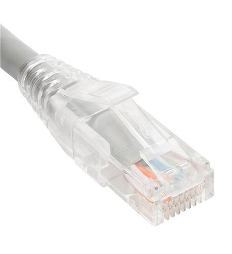 PATCH CORD CAT6 CLEAR BOOT 3' GRAY