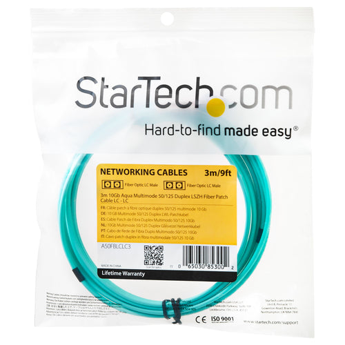 3M MULTIMODE FIBER OPTIC CABLE OM3 LC/LC 50/125 LSZH FIBER CABLE