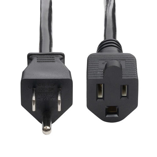 8FT POWER EXTENSION CORD NEMA 5-15P TO 5-15R 10A 125V