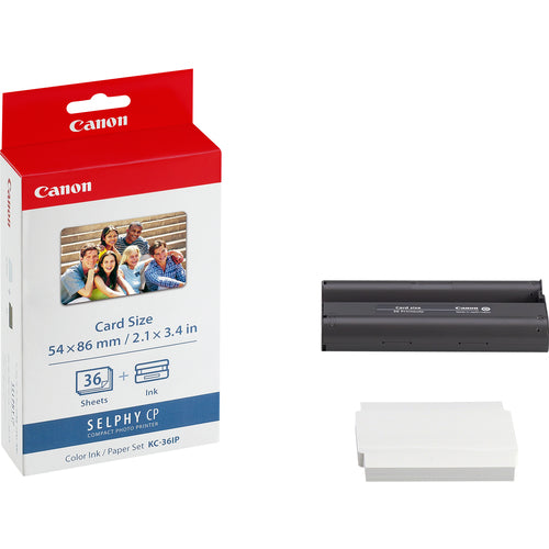KC-36IP CLR INK AND PAPER SET CARD 36SHEETS FOR SELPHY CP SERIES