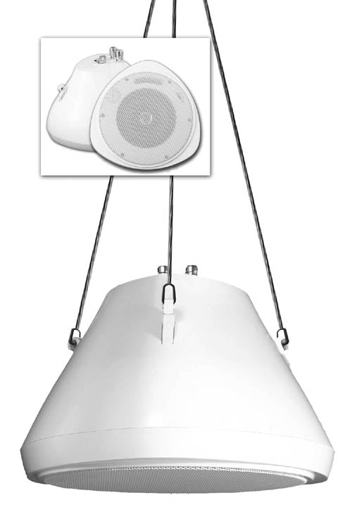 30Watt 5.25 Pendant Speaker and Chain WH