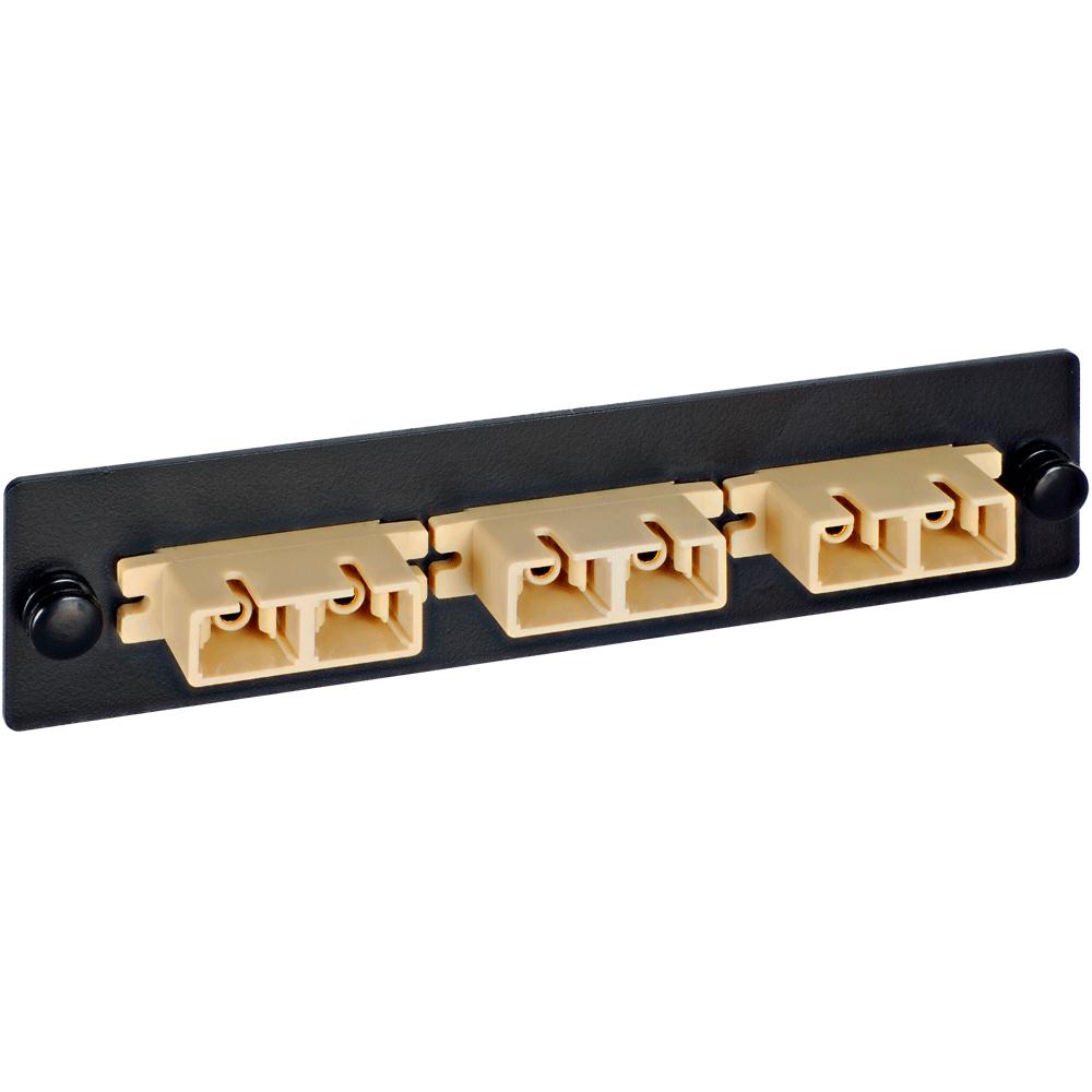 ADAPTER PANEL- 6-SIMPLEX SC- METAL BLACK