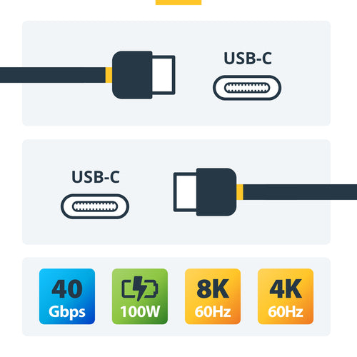 6FT (2M) THUNDERBOLT 4 CABLE - INTEL CERTIFIED TB4/USB4 COMPATIBLE