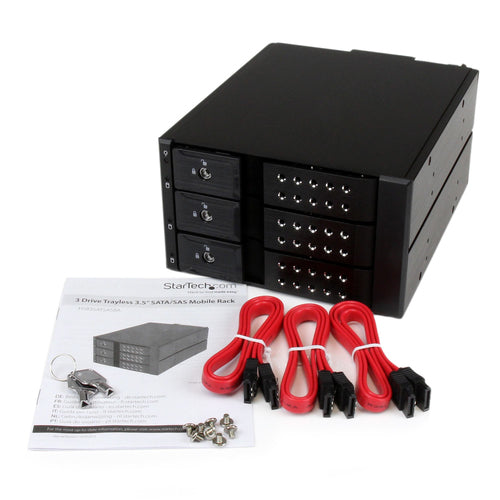 HARD DRIVE BAY MOBILE RACK 3.5 SATA SAS HDD TRAYLESS HOT SWAP (HSB3SATSASBA)