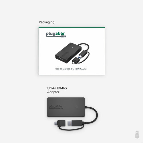 PLUGABLE USBC HDMI ADAPTER USBC USB3 - HDMI VIDEO ADAPTER