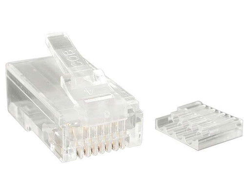 CAT6 MODULAR ETHERNET PLUGS RJ45 STRANDED WIRE 50 PACK