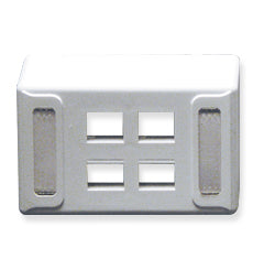 FACEPLATE- FURNITURE- UNIV- 4-PORT WHITE