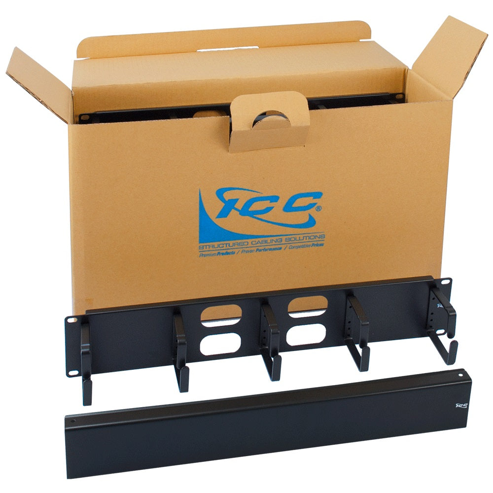 CABLE MGMT METAL RING & COVER- 2U- 6PK