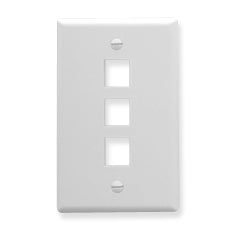 FACEPLATE- OVERSIZED- 3-PORT- WHITE