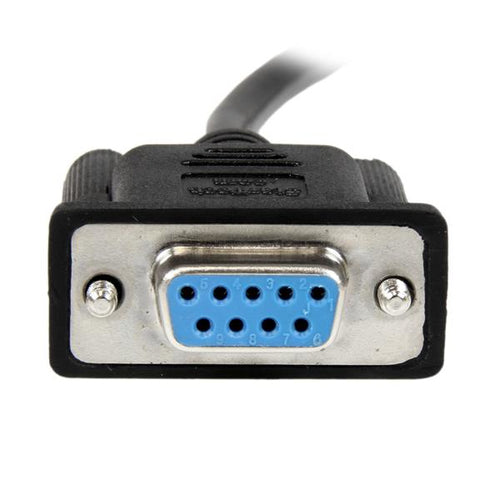 1M FEMALE TO FEMALE RS232 SERIAL NULL MODEM CABLE BLACK