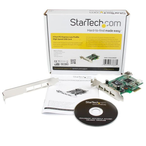 4 PORT USB 2.0 PCIE CARD LOW PROFILE PCI EXPRESS EXPANSION CARD