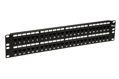 PATCH PANEL-CAT 6- FEED-THRU 48-P-2RMS