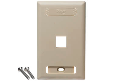 FACEPLATE- ID- 1-GANG- 1-PORT- IVORY