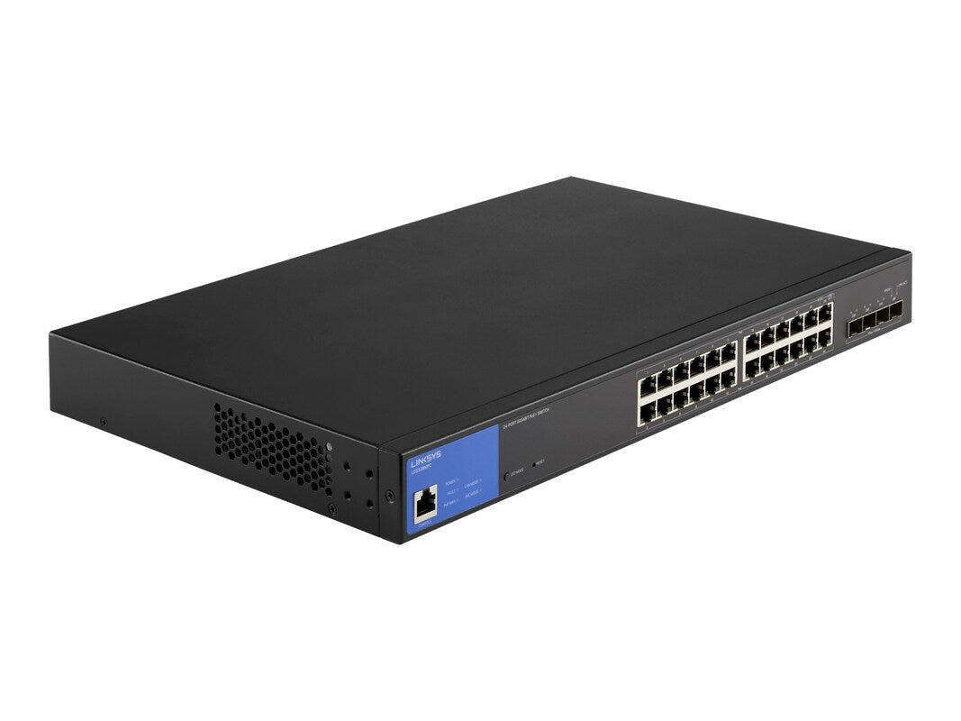24-PORT MANAGED GE POE+ SWITCH 4 10G SFP