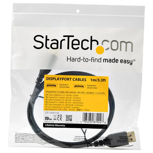 3FT 8K DISPLAYPORT 1.4 CABLE DP 1.4 HBR3 VIDEO CORD VESA CERTIFIED