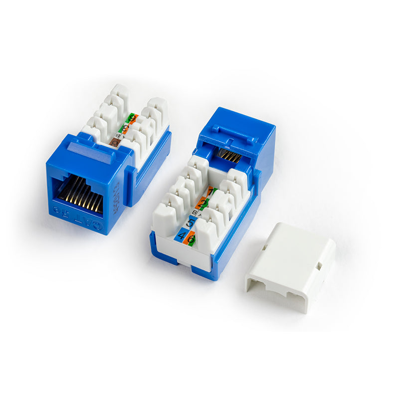 KJNE-8P8C-C5e-90-BL CAT5 JACK BLUE