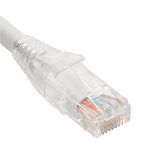PATCH CORD, CAT 6, CLEAR BOOT,7',10PK,WH