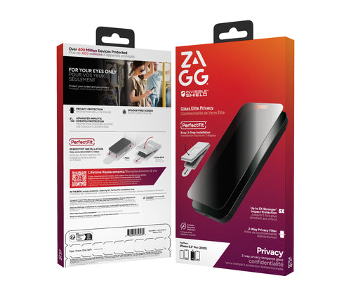 ZAGG GLASS ELITE PRIVACY SCREEN PROTECTOR FOR IPHONE 17 PRO (200118657)