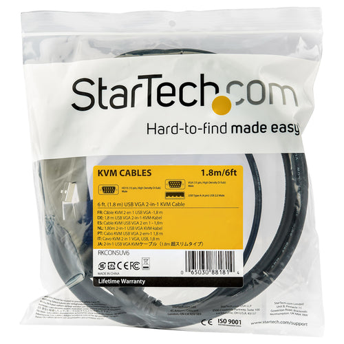 10FT HDMI USB KVM CABLE KVM CONSOLE CABLE RACKMOUNT CONSOLE