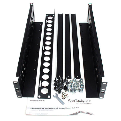 UNIVERSAL SERVER RACK RAILS 2U ADJUSTABLE NETWORK RACK MOUNT RAILS