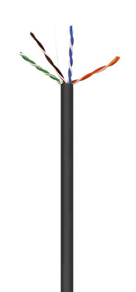 CAT6 UTP PLENUM NO SPLINE BLACK