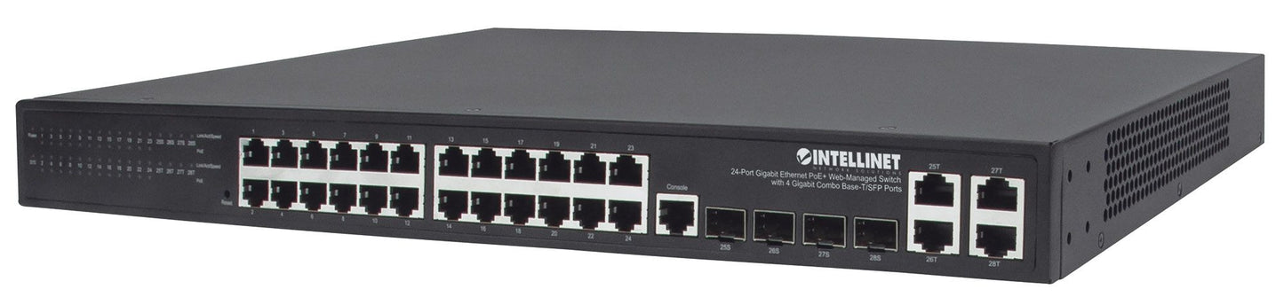 24-Port Gigabit Ethernet PoE+ Web-Manage