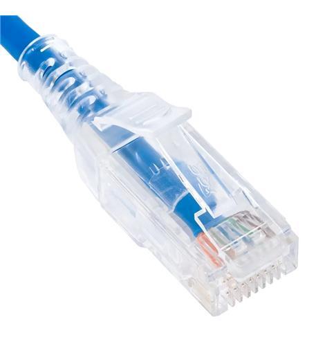 PATCH CORD, CAT 6 SLIM CLEAR SR 7FT BL