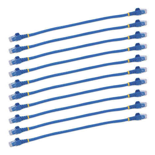 1FT BLUE 10 PACK CAT6 CABLE SNAGLESS RJ45 UTP PATCH CABLE CORD
