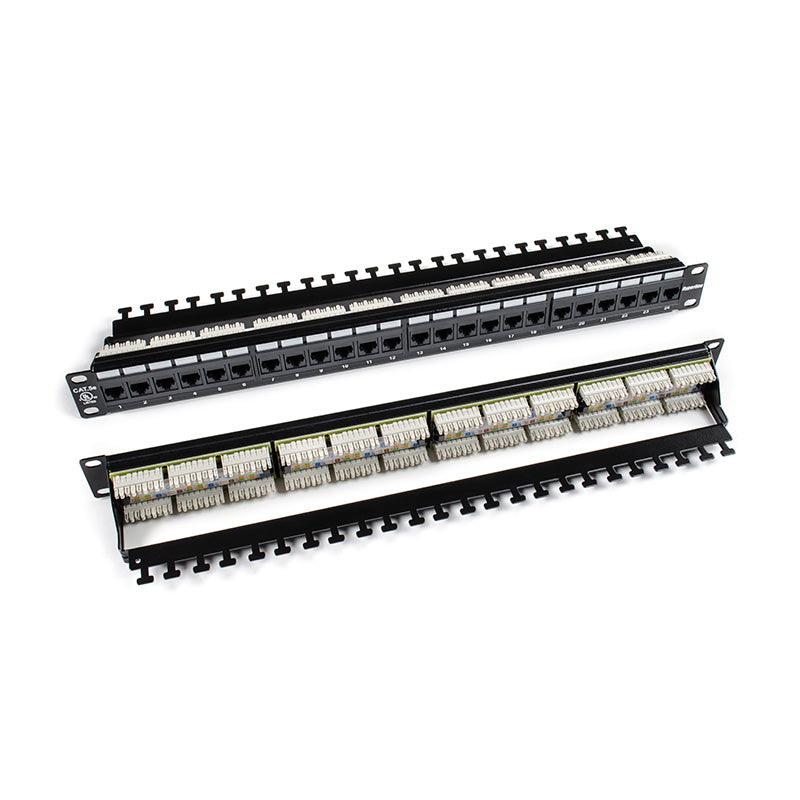 24 PORT CAT5 PATCH PANEL W/ LACING BAR