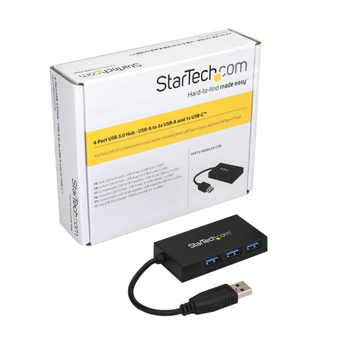4 PORT USB 3.0 HUB USB A USB C LAPTOP USB EXPANSION HUB SPLITTER