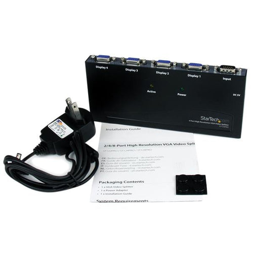4PORT HIGH RES 300 MHZ SVGA VGA VIDEO SPLITTER