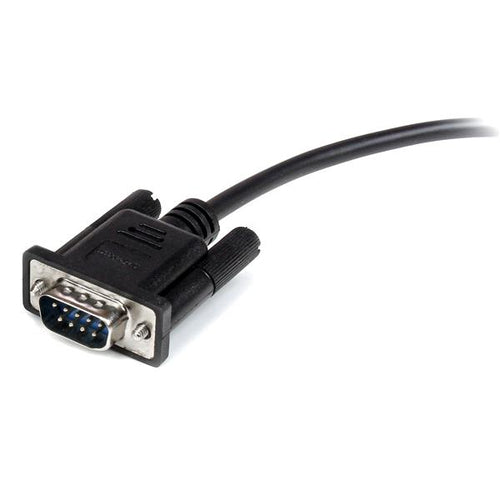 1M DB9 RS232 SERIAL EXTENSION BLK M/F CABLE