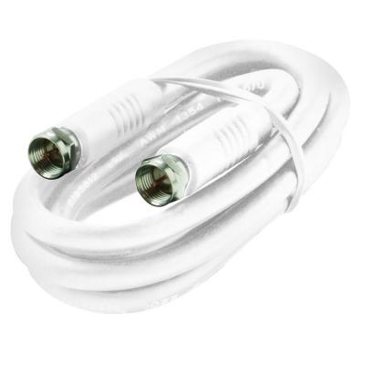 6' F-F White RG6/UL Cable
