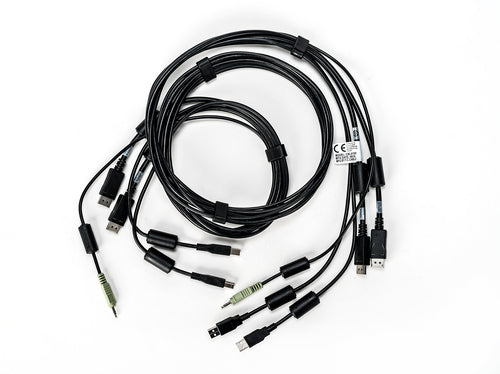 6FT CABLE ASSY 2-DISPLAYPORT/2-USB/1-AUDIO