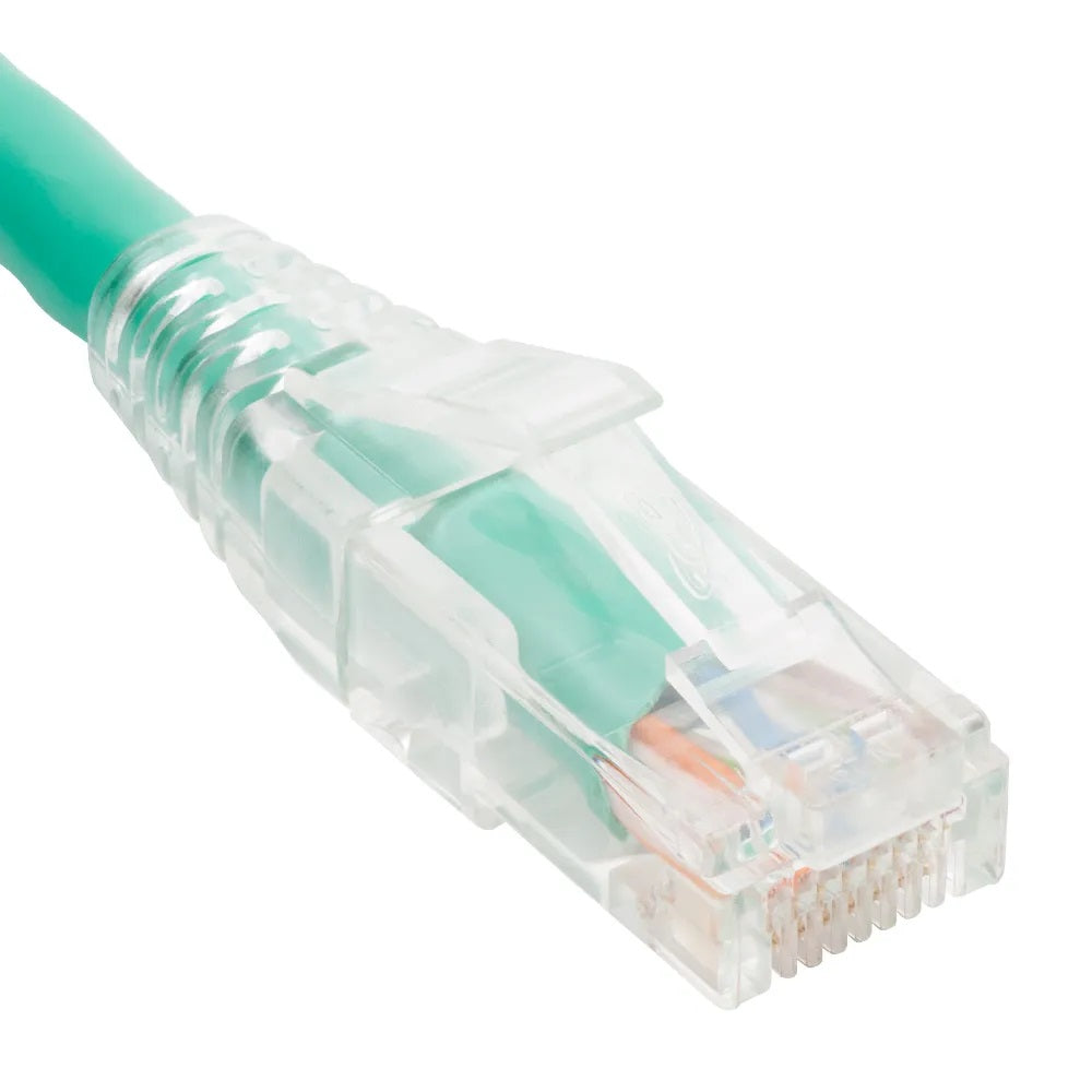 PATCH CORD- CAT 6- CLEAR BOOT-3'-10PK-GN