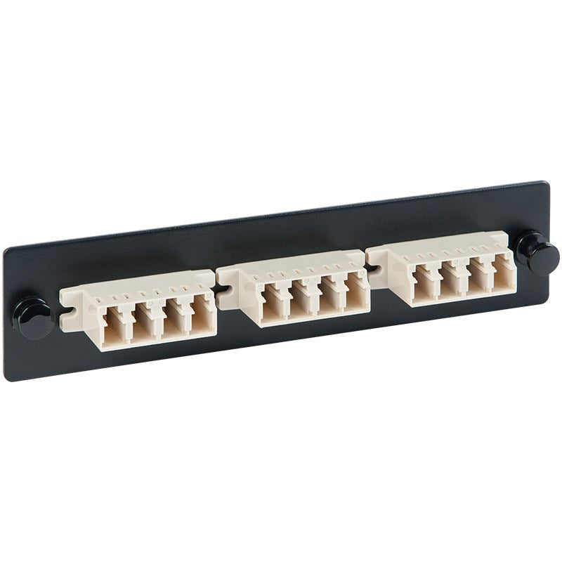 ADAPTER PANEL- 3 QUAD LC- 12F- BEIGE- MM